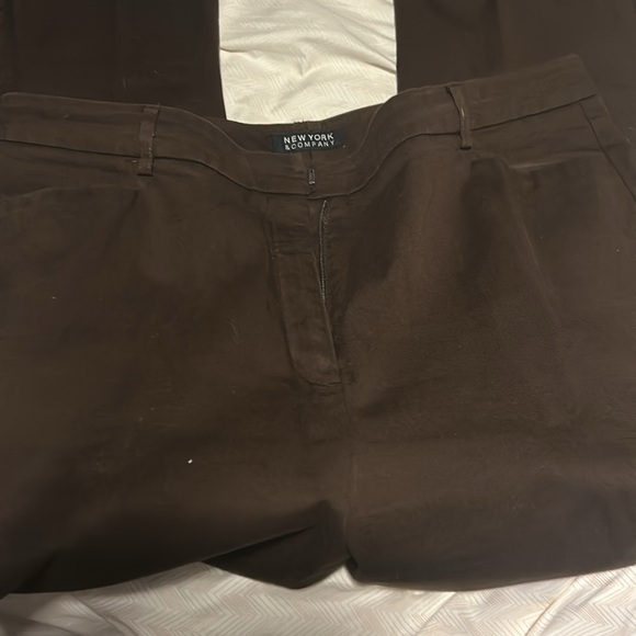 New York & Company Brown Stretch Boot Cut Pants - 14 Tall - Picture 2 of 4